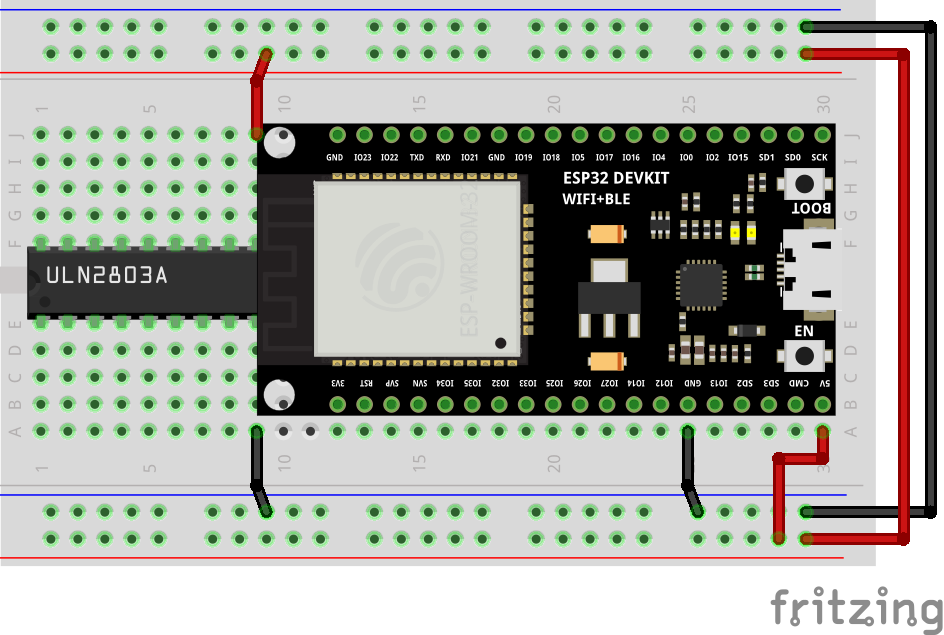 ESP32 on Breadboard