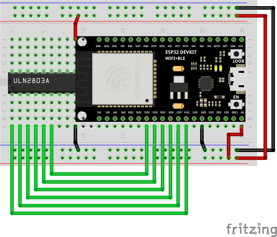 ESP32 on Breadboard